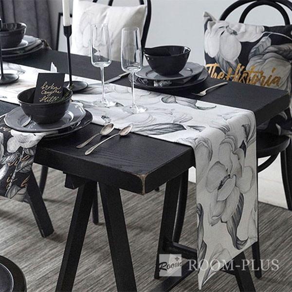テーブルランナー モノトーン 白黒 送料無料 北欧 花 テーブルマット テーブルクロス ダイニングテーブル 30cm 160cm 180cm 0cm 2cm Table R0104 Table R0104 Doublequotation 通販 Yahoo ショッピング