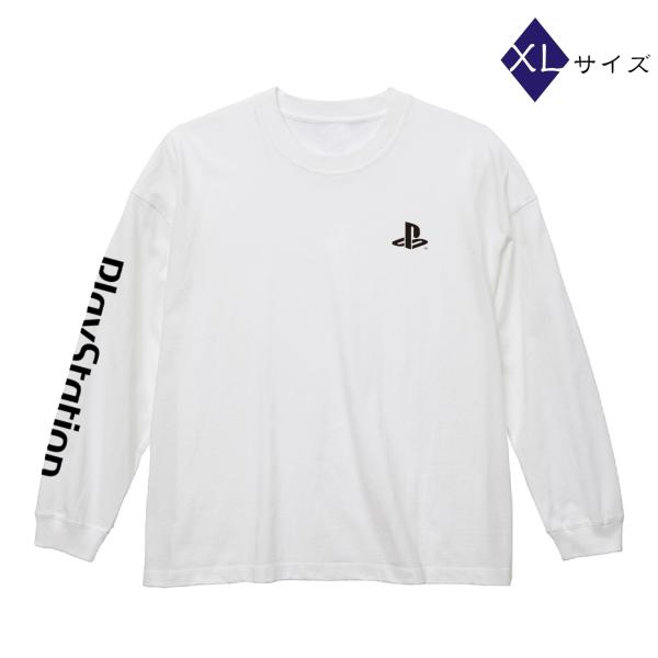 PlayStation 長袖スポーツシャツ Mサイズ ビッグシルエットロングスリーブTシャツ for PlayStation/WHITE-XL