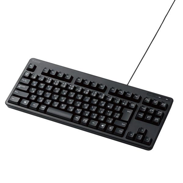 エレコム TK-FCM103BK 有線 コンパクト キーボード PC メンブレン式 コンパクトサイズ 92キー 日本語配列 ブラック