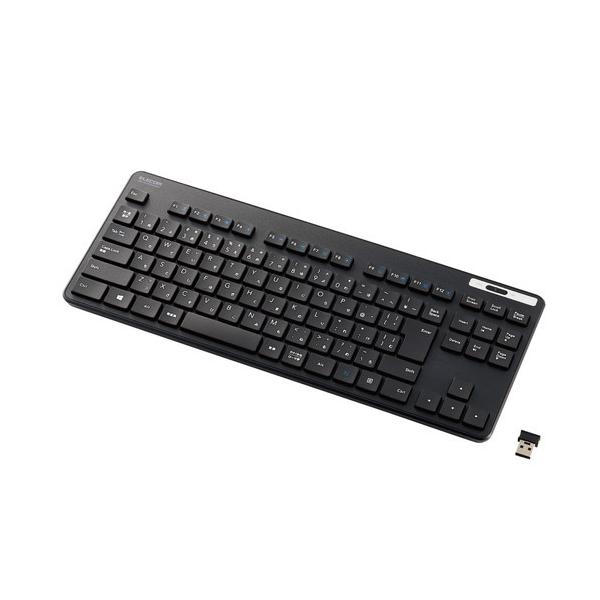 他サイト： エレコム TK-FDM109TKBK 無線キーボード コンパクトサイズ 無線 薄型 コンパクトキーボード メンブレン式 抗菌 ブラックの商品画像