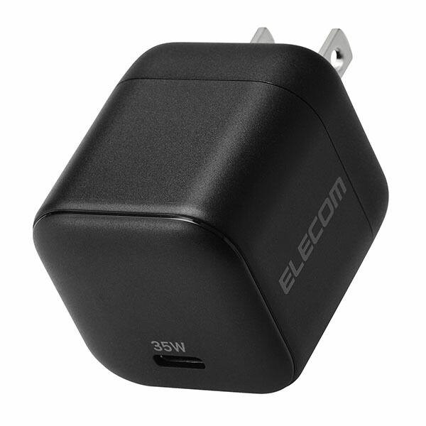 エレコム MPA-ACCP9235BK Type-C コンセント 充電器 PD 35W PPS USB-C ×1 折りたたみプラグ 小型 軽量 MacBook Air iPad iPhone Pixel