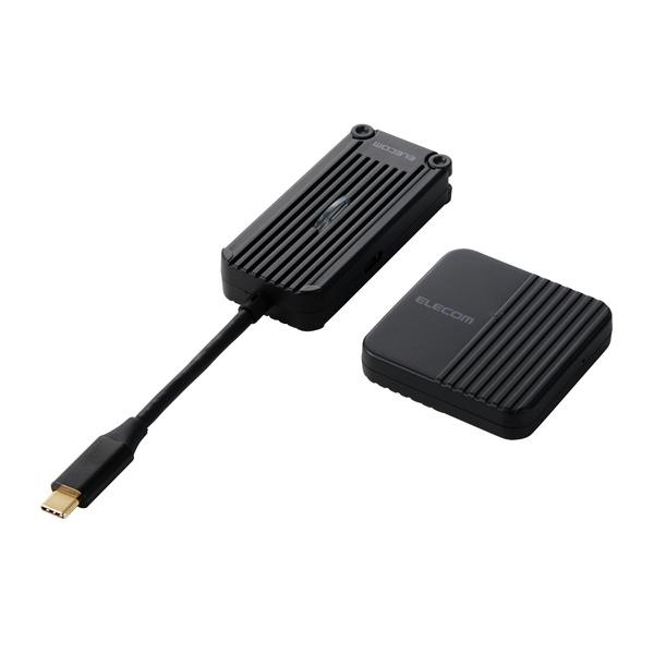 エレコム DH-CW4K110BK ワイヤレスHDMI送受信機 FullHD(1920×1080px) 60Hz対応 送信機USB Type-C接続 有料コンテンツOK ブラック
