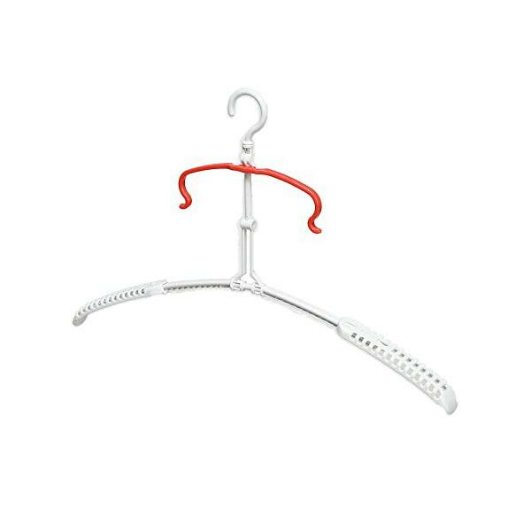 【2個セット】ツウィンモール パーカーハンガー ワイド肩アーム 伸縮 オレンジ LT-07 OR Lautiar ラティアル