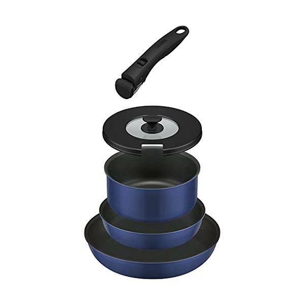 他サイト： サーモス デュラブルシリーズ 取っ手のとれるフライパン5点セットCA ガス火専用 インディゴブルー KSC-5A IBL フライパンの商品画像