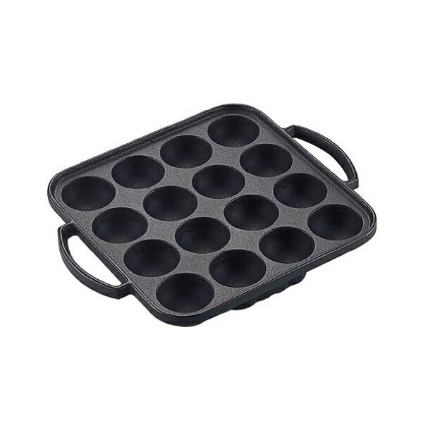 【5個セット】 池永鉄工 954099 たこ焼き 16穴 ブラック プレート 鉄鋳物 IH対応 電調専科 日本製 Ikenaga イケナガ