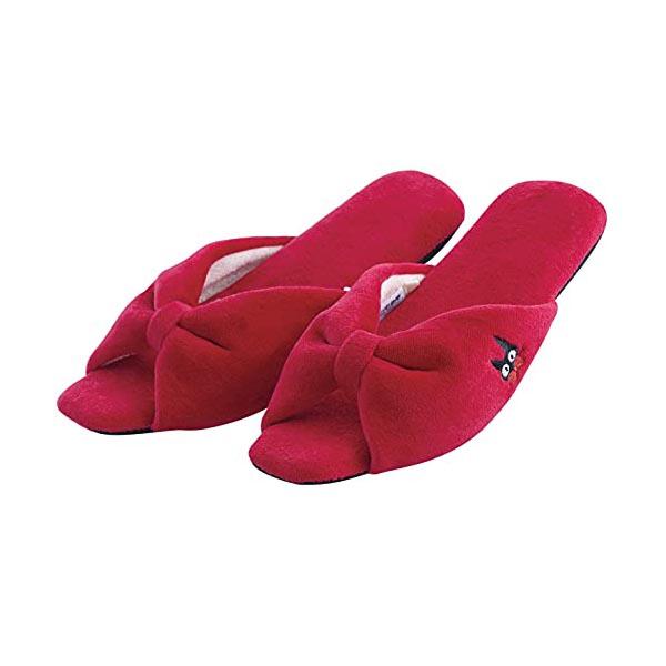 センコー 魔女の宅急便 キキとジジ スリッパ 約 24cm レッド 64862