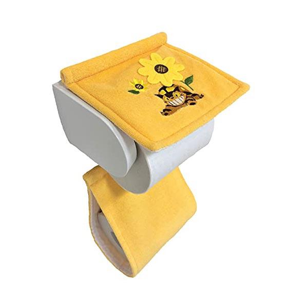 センコー となりのトトロ 花のバス停 ペーパーホルダーカバー イエロー キャラクター ネコバス ジブリ 66797