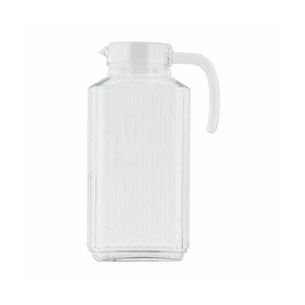 (3個セット)ND-2357 ピッチャー 1.7L ホワイト クアドロピッチャー お茶ポット 角型 ポット 冷茶ポット ウォーターポット サーバー 冷水ポット 冷水筒