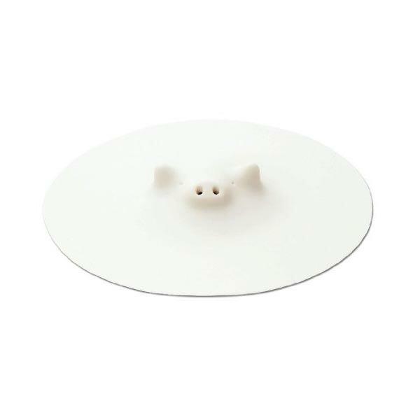 (3個セット)ブタの落しぶた 大 21.5cm シリコーン ホワイト 落し蓋 加熱 電子レンジ K900 フライパン 落とし蓋 ブタの落としぶた シリコン お洒落