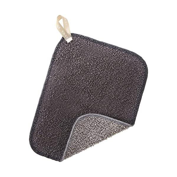 マーナ marna 水垢取りダスター グレー シンク 掃除 洗剤なしでキレイに ふきん 洗面台 / 蛇口 水垢落とし W193GY