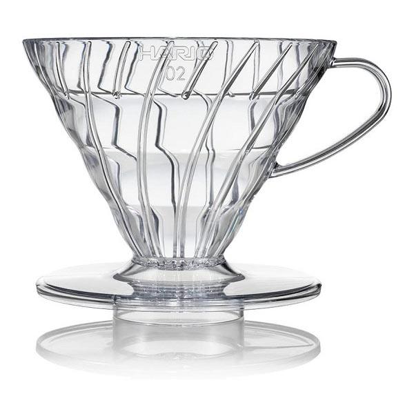 HARIO ハリオ V60透過ドリッパー02 クリア 1-4杯用 コーヒードリップ 日本製 VDR-02T カフェ 簡単 透過ドリッパー 定番