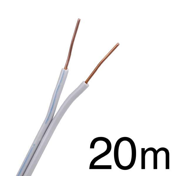 オーム電機 TIVF-080-20W ベル線 (20m/白) 使いやすい 家庭用 チャイム ホワイト 信頼性 ドアホン オーム 防水仕様 長寿命