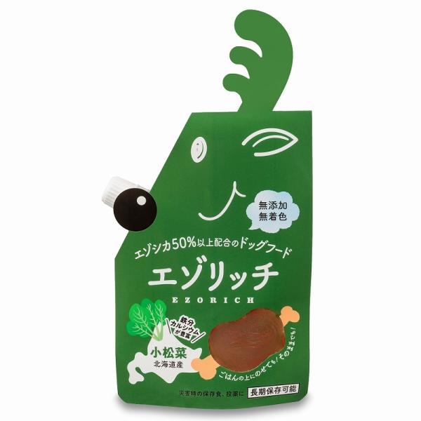 エゾリッチ 小松菜 ドッグフード ペーストタイプ エゾシカ肉