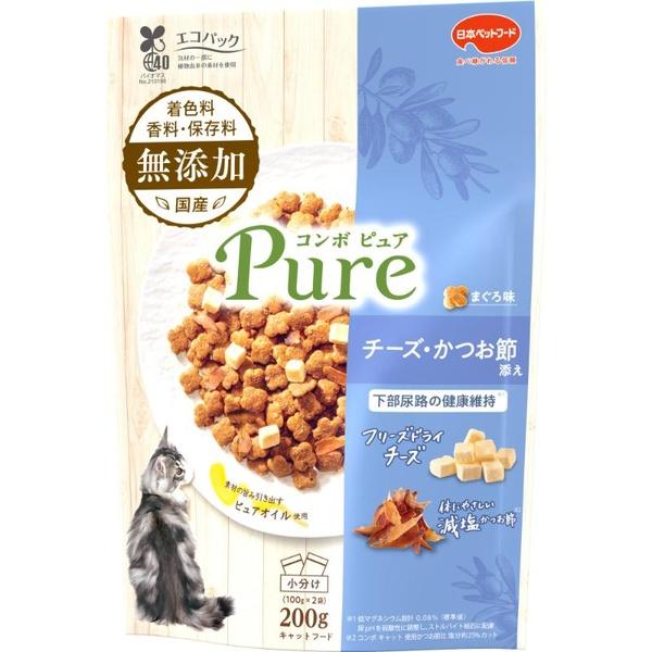 日本ペットフード コンボ ピュア キャット まぐろ味・チーズ・かつお節添え 200g ×9個