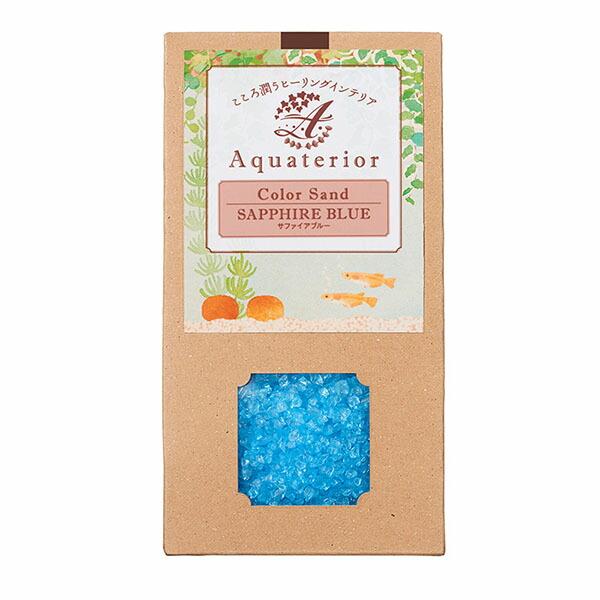 【12個セット】 水作 アクアテリアカラーサンド サファイアブルー 200g