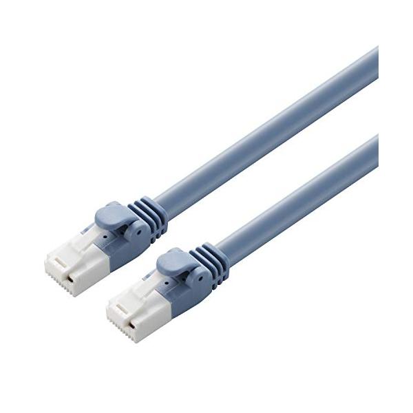 (6個セット) エレコム LD-GPAT/BU5/RS ELECOM LANケーブル CAT6A対応 5m 爪折れ防止 簡易パッケージ EU