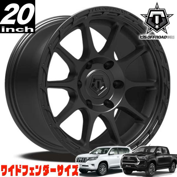TIS OFFROAD 563B サテンブラック 20インチアルミホイール 20x10 6H139
