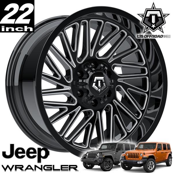 TIS OFFROAD 553BM グロスブラックミルド 22インチアルミホイール