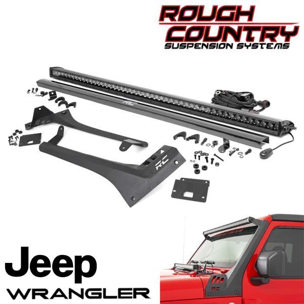 ROUGH COUNTRY LEDライトバーマウント 50インチブラックシリーズ1連LED