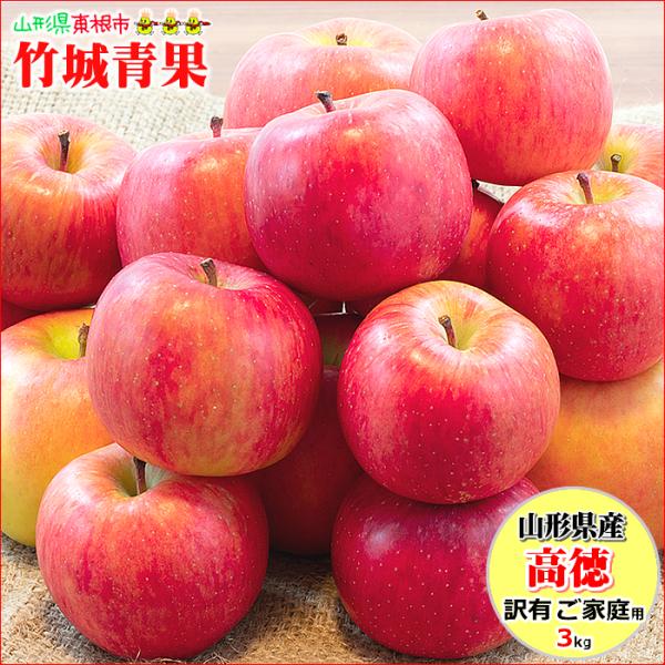 青森県産＂ こうとく ( 高徳 ) ＂りんご 家庭用 10kg 産地直送 リンゴ 青森産 JA津軽みらい こうとく（高徳） 約1.8キロ (8玉から9玉