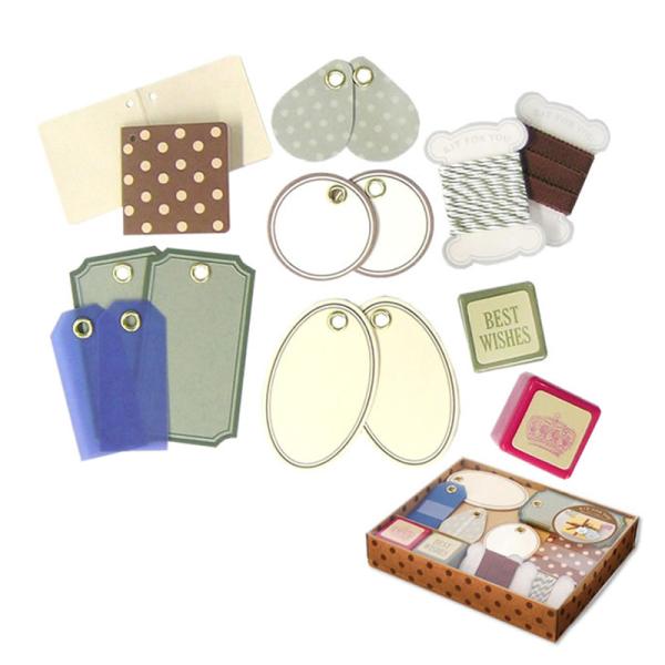 ギフトタグキット/キット・フォー・ユー（スタンプ・リボンひも付き