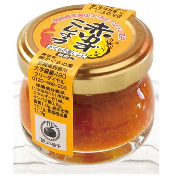 かぐら里食品 赤ゆずこしょう 20ｇ 柚子胡椒 宮崎県産黄ゆず・赤とうがらし使用 本場九州 農家のゆずこしょう 塩分控えめ