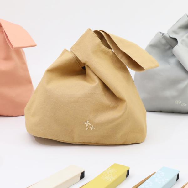 専用☆スモックと弁当袋 メール便 送料無料 ぎゅっとおにぎりさん ランチ巾着 逸品社
