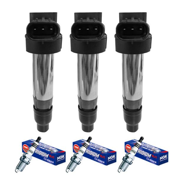 スペーシア MK32S MK42S イグニッションコイル ＆ NGK イリジウムMAXプラグ LMAR7AIX-P 3本セット IC71