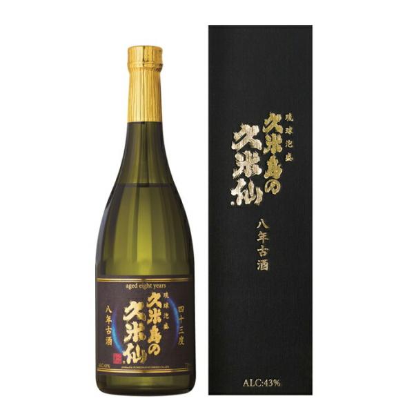 泡盛 久米島の久米仙 43度 8年古酒720ml瓶×1ケース（全6本） 送料無料