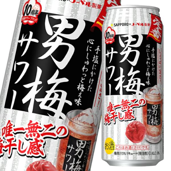 サッポロ 男梅サワー500ml缶×2ケース（全48本） 送料無料 : 近江