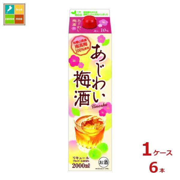 キング醸造 あじわい梅酒 南高梅 100％2L紙パック×1ケース（全6本