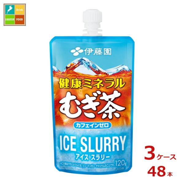 伊藤園 健康ミネラルむぎ茶 アイススラリー120gパウチ×3ケース（全48本