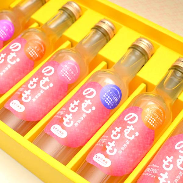 ももジュース 果汁100％ のむもも 200ml×6本 ストレート 福島県