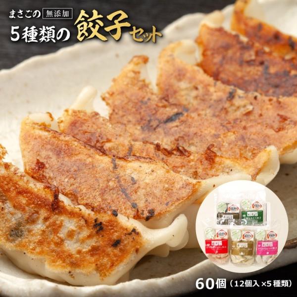 餃子 ぎょうざ ギョウザ まさごの無添加餃子５種類セット６０個（１２個入×５種） 無添加うま味調味料使用 北海道浦河【送料別】ご贈答 父の日 敬老の日