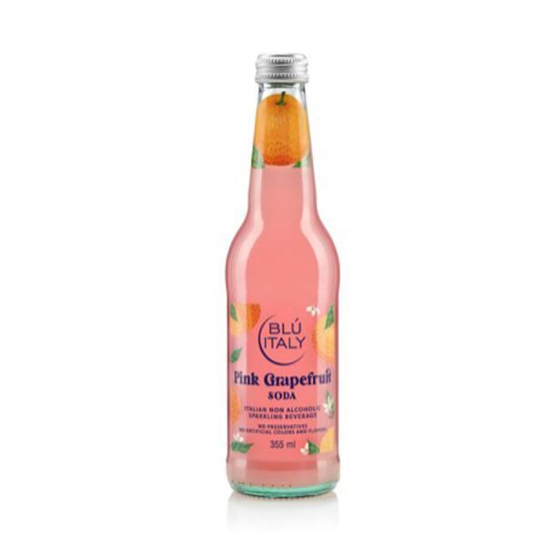 【12本(1ケース)】ブルーイタリー (BLU ITALY) ピンクグレープフルーツソーダ 355ml【賞味期限6ヶ月以上】※常温便のみ