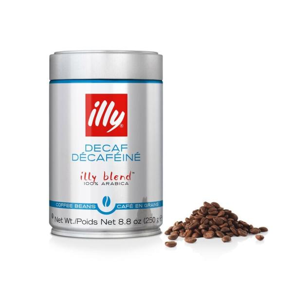 【6缶(6個)】イリー/illy  イリーブレンド豆(※挽いてありません)デカフェ(カフェインレス) 250g 【賞味期限6ヶ月以上】※クール便不可