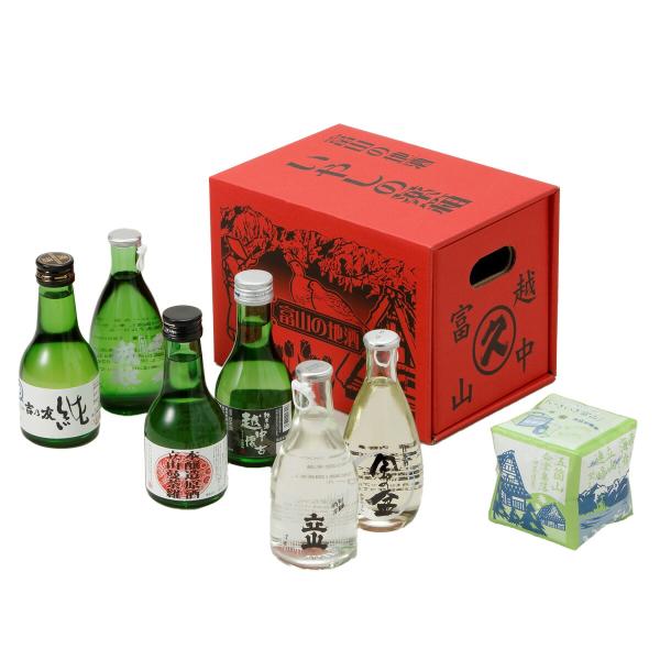 富山の地酒 いやしの薬箱(立山・風の盆・立山曼荼羅・成政・越中懐古・吉乃友)小瓶(180~200ml) 6本飲みくらべ※ご贈答対応不可※常温便