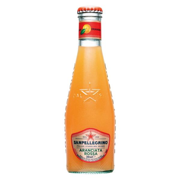 サンペレグリノ フルーツベバレッジ  アランチャータ・ロッサ200ml ■■■4本■■■ 【賞味期限3ヶ月以上】※栓抜きが必要です