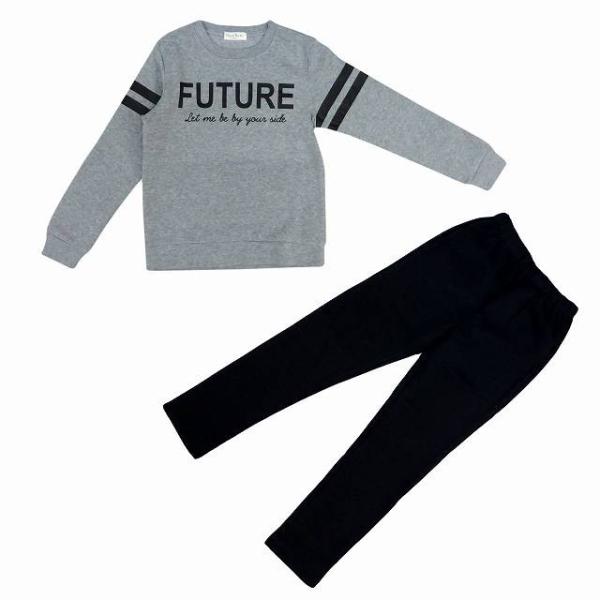 スウェット 上下セット 女の子 ジュニア パジャマ 裏起毛 ルームウェア 寝間着 グレー 140 150 160 送料無料 Buyee Buyee Japanese Proxy Service Buy From Japan Bot Online