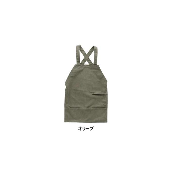 バッククロスキャンバスエプロン20oz オリーブ 400889502