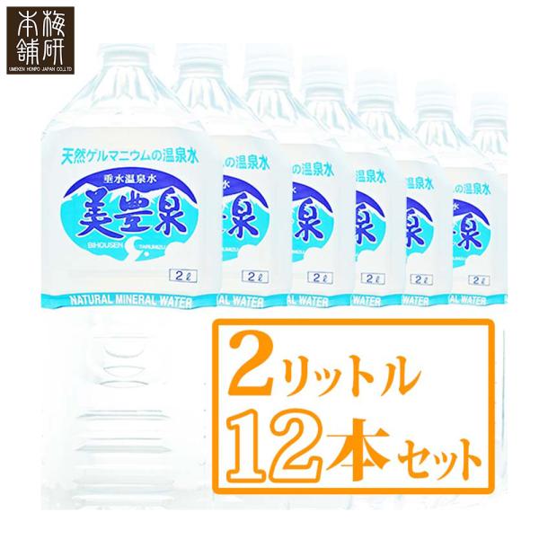 天然 温泉水 美豊泉 2L 12本 ミネラルウォーター 天然有機ゲルマニウム