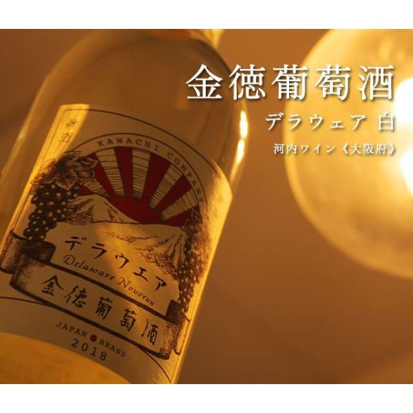 金徳葡萄酒デラウェア750ml河内ワイン／大阪府 クール便推奨 日本ワイン