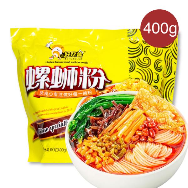 【商品名】 好歡螺 螺獅粉 ルオスーフェン【成分】 ビーフン、酢、タケノコ酢漬け、揚げ湯葉、スープの素、ピーナッツ、ササゲの漬物、乾燥大根、キクラゲ、ラー油【内容量】 400 g×1袋【製造日】 枠外略号で記載 (商品画像記載の製造日と現物...
