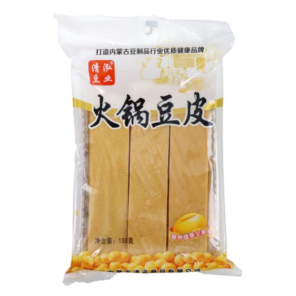 ■　商　品　仕　様　■<br>【商品名】 火鍋豆皮<br>【原材料名】 大豆(遺伝子組み換えない) /酸化防止剤 (次亜硫酸ナトリウム)、シリコーン樹脂、炭酸カルシウム、乳化剤<br>【内容量】 150g...