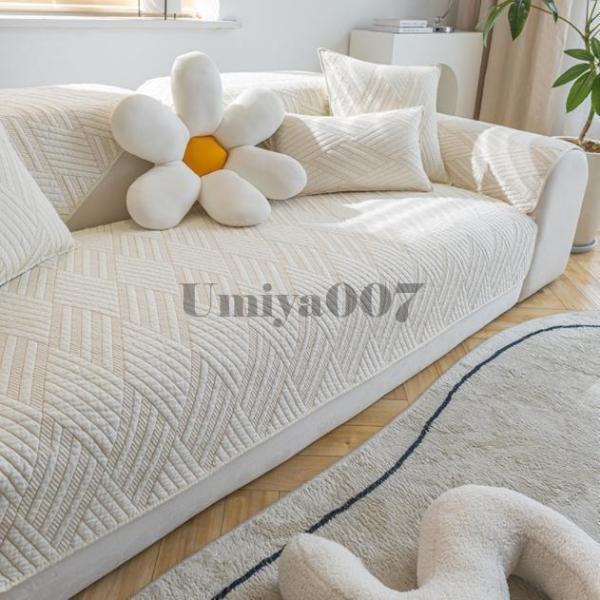 【ぴったりフィット】ソファクッションカバーは最大90x160cmまで対応しており、ストレッチソファカバーは家の装飾スタイル全体にまったく新しい変化をもたらし、リビングルームの高級感を高めます。そして、手触りが柔らかく、快適で、厚くて勉強にな...