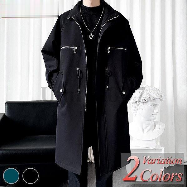 メンズチェスターコートブラックカシミヤ100%Lサイズ【007】