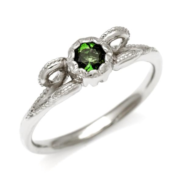 ☆りんりん グリーントルマリン 指輪 10号 Green Tourmaline K18グリーントルマリンリング (NO.48341