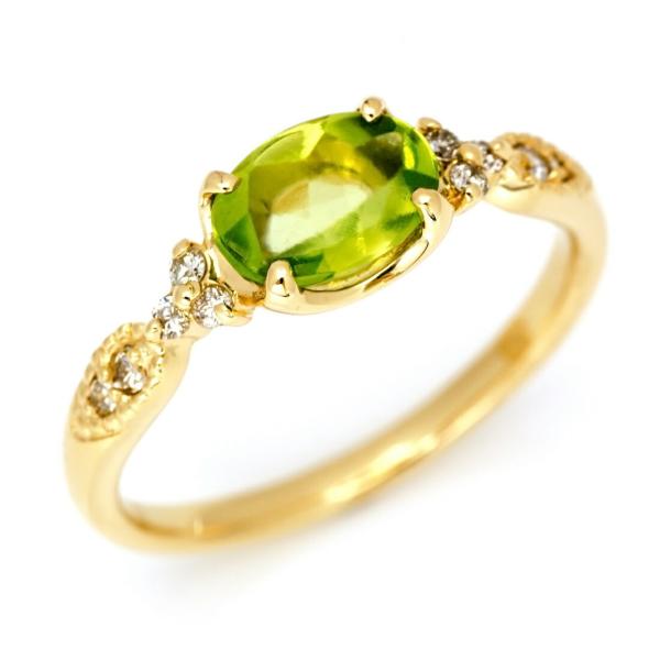 18金 ペリドット ダイヤリング 楽天市場】☆K18YG ペリドット リング☆/【送料無料】【代引