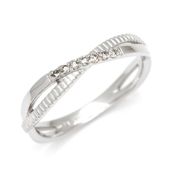 デザイン 指輪 リング ダイヤモンド 0.07ct ゴールド K18 Infinity