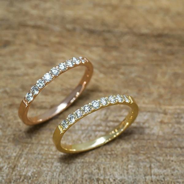 �w�� �G�^�j�e�B�����O �_�C�������h 0.18ct  K18�EK10�I���� �S�[���h